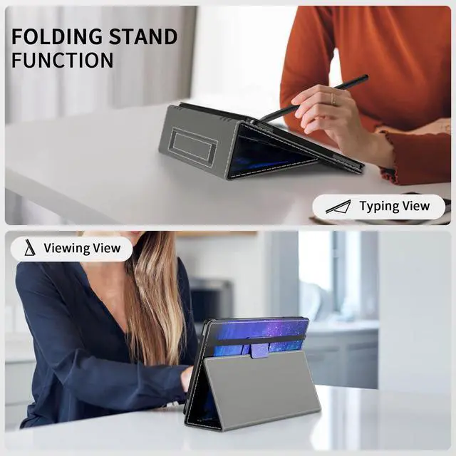 Alt view image 4 of 5 - VORI Case for All-New Amazon Kindle Fire HD 10 Tablet (13th/11th Generation 2023/2021 Release) and Fire HD 10 Plus - Slim Folding Stand Folio Cover with Auto Wake/Sleep & Hand Strap, Dreamy Starry