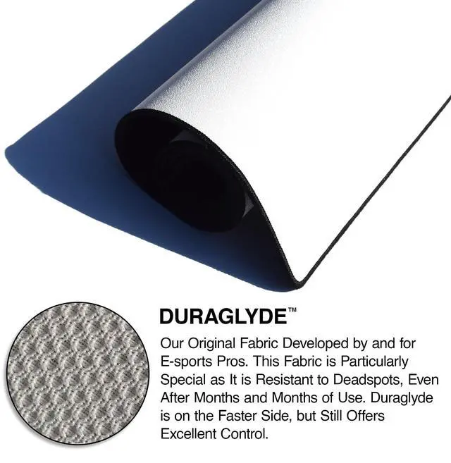 Alt view image 5 of 5 - MPCO. Real Tree Large Gaming Desk Pad - 36" x 17" Duraglyde Fabric Edge Snow White  Without Logo Desk Mats - Non-Slip, Washable, Smooth Glide for Precision Gaming & Work