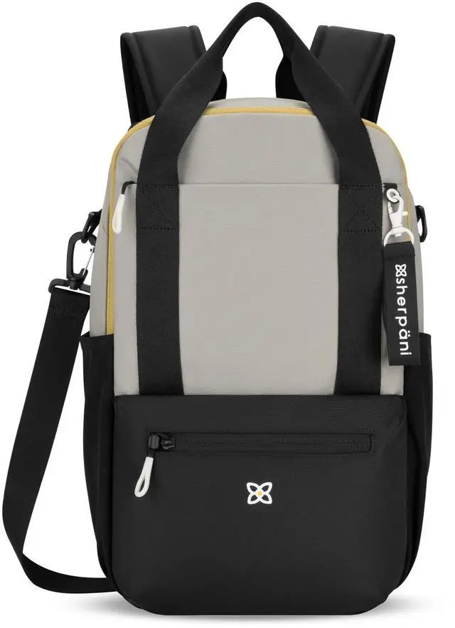 Main image of Sherpani Camden, Convertible Backpack, 3 in 1 Tote Bag, 18L Travel Backpack, Crossbody Bag for Women, Cross Body Purse, Travel Gifts, RFID Protection, Fits 13 Laptop (Wasabi Stone)