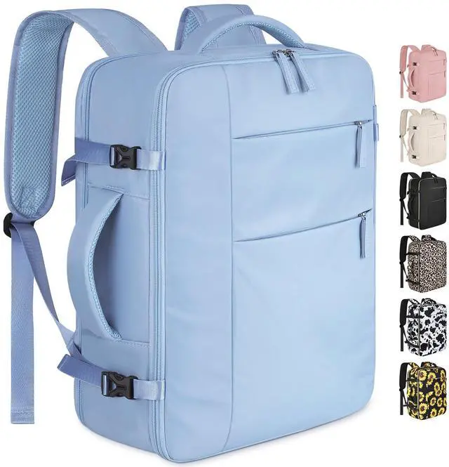 Main image of Capolo Travel Backpack for Women Men Waterproof Laptop Backpack Airlines Approved Carry On Backpack Bag Computer Bookbag for Business, Work, Traveling Fits 15.6 Inch Laptop(Blue)