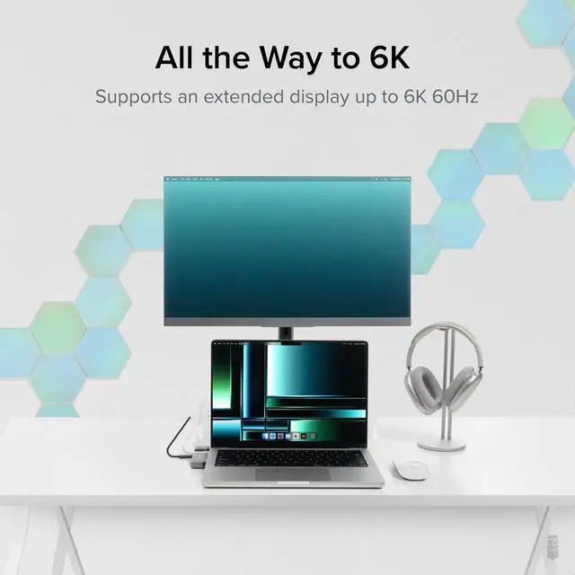Alt view image 5 of 5 - Plugable 5-in-1 USB C Hub Multiport Adapter with USB C to DisplayPort Cable Bundle
