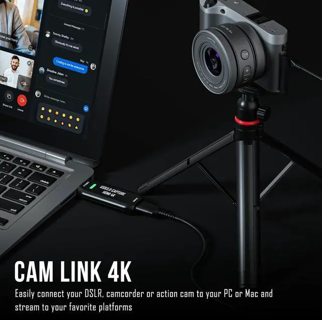 Alt view image 4 of 5 - DigitPro Cam Link 4K External Camera Capture Card 2K50/1080p60 for Streaming and Recording via DSLR Camcorder Actioncam for Video Conferencing Live Streaming Gaming on OBS/Zoom