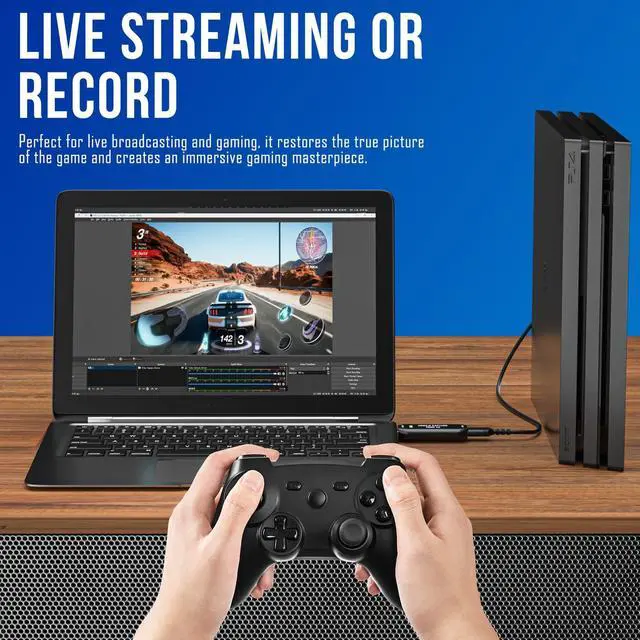 Alt view image 3 of 5 - DigitPro Cam Link 4K External Camera Capture Card 2K50/1080p60 for Streaming and Recording via DSLR Camcorder Actioncam for Video Conferencing Live Streaming Gaming on OBS/Zoom