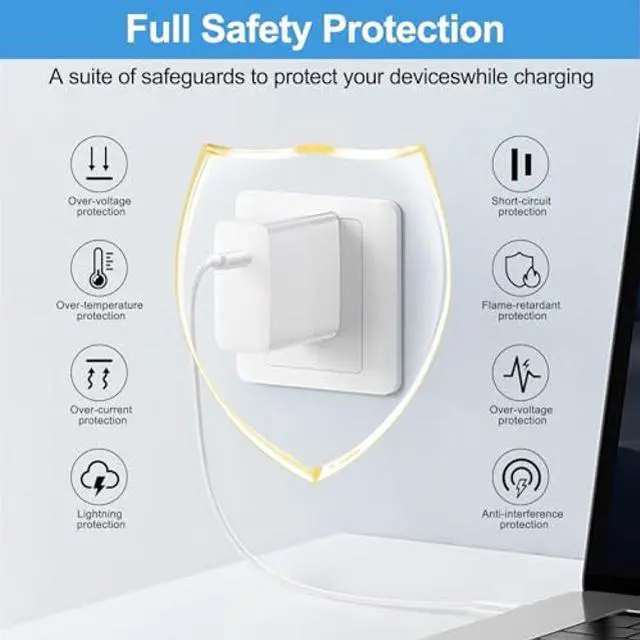 Alt view image 2 of 5 - NIMO 65W USB-C Laptop Charger, Fast Charging Adapter, Compatible with MacBook Pro, iPad Pro, Samsung Galaxy