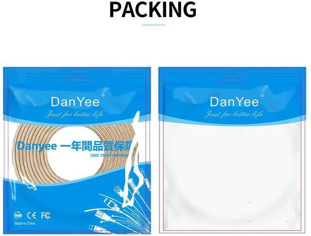 Alt view image 5 of 5 - DanYee Cat 8 Ethernet Cable, Nylon Braided 33ft CAT8 High Speed Professional Gold Plated Plug STP Wires CAT 8 RJ45 Ethernet Cable 3ft 10ft 16ft 26ft 33ft 50ft 66ft 100ft (Gold 33ft)