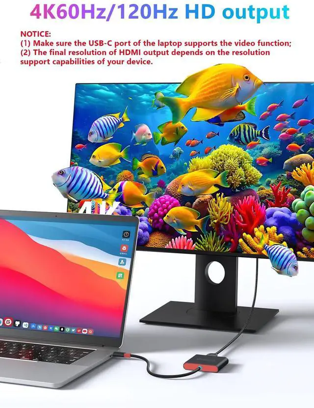 Alt view image 3 of 5 - Switch 2 Dock for Nintendo Switch 2 Docking Station Switch 2 Portable TV Dock USB c to hdmi Compatible with Switch1/ Switch 2, USB C Hub Compatible with MacBook,Laptops, (Black)