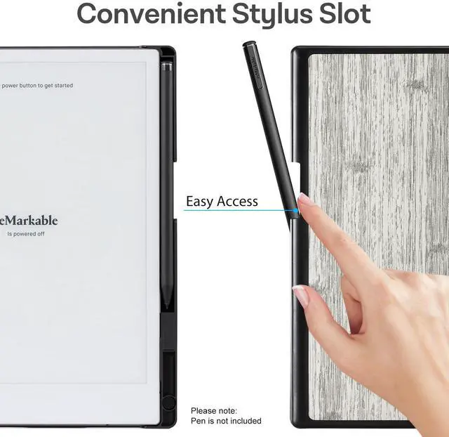 Alt view image 3 of 5 - CoBak Case for Remarkable 2 Tablet - Lightweight and Hard Back Shell Protective Book Folio Cover with Built-in Pen Holder - Only for 10.3" 2020 Released