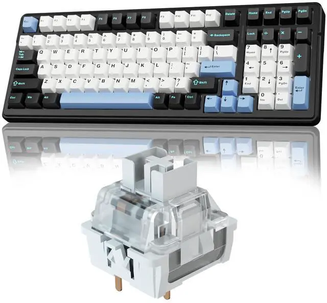 Main image of AULA F99 Wireless Mechanical Keyboard,Tri-Mode BT5.0/2.4GHz/USB-C Hot Swappable Custom Keyboards+LEOBOG Graywood V3 Switches Set