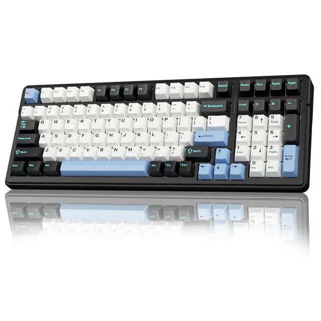Alt view image 2 of 5 - AULA F99 Wireless Mechanical Keyboard,Tri-Mode BT5.0/2.4GHz/USB-C Hot Swappable Custom Keyboards+LEOBOG Graywood V3 Switches Set