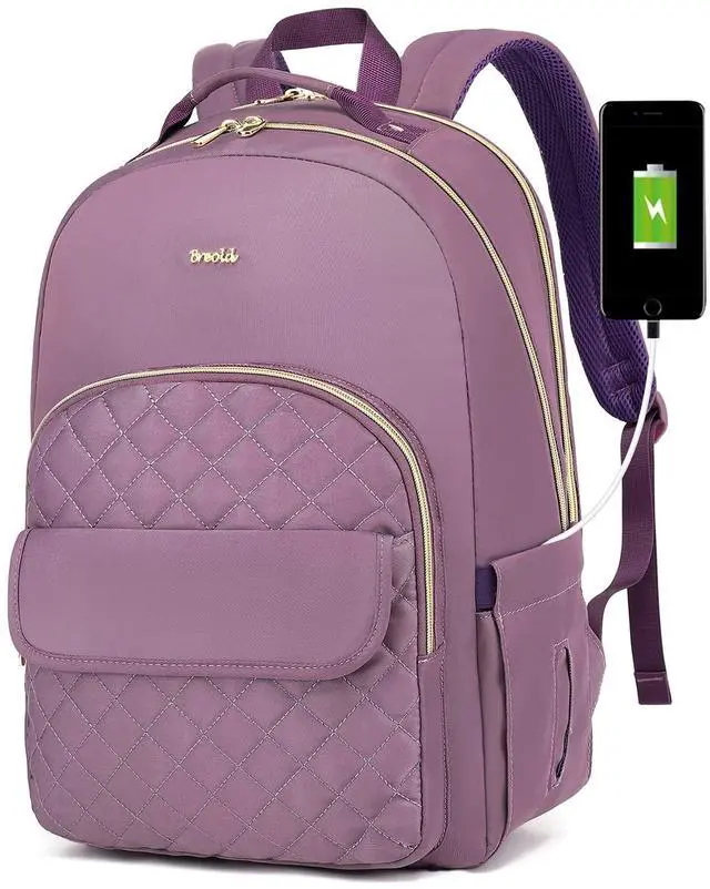 Main image of Breold Backpack for Women 17.3" for Work Travel,Laptop Bookbag for Girls in School TSA Friendly