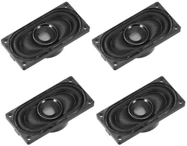 Main image of uxcell 2W 8 Ohm DIY Magnetic Speaker 20mm X 40mm Square Shape Replacement Loudspeaker for Laptop 4pcs