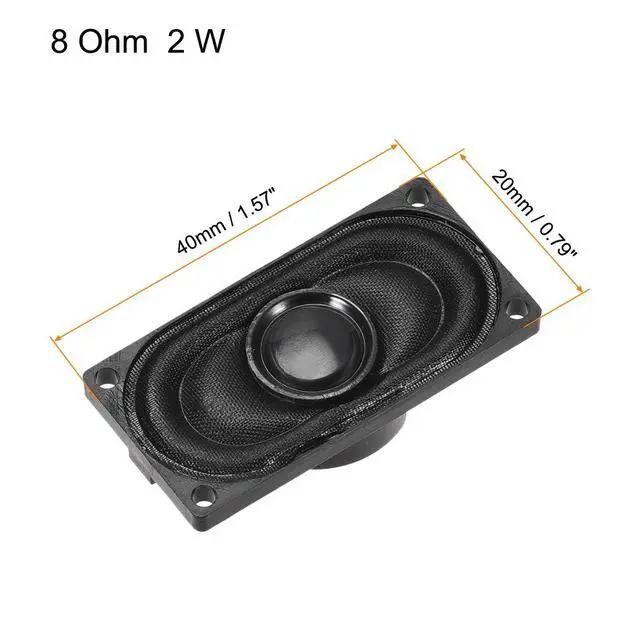Alt view image 2 of 3 - uxcell 2W 8 Ohm DIY Magnetic Speaker 20mm X 40mm Square Shape Replacement Loudspeaker for Laptop 4pcs