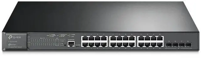 Main image of TP-Link TL-SG3428MP | 24 Port Gigabit L2+ Managed PoE Switch | 24 PoE+ Port @384W | 4 x SFP Slots | PoE Auto Recovery | Support Omada SDN | IPv6 , Static Routing | 5 Year Manufacturer Warranty