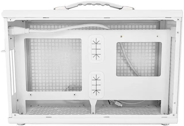 Alt view image 5 of 5 - UPSIREN MD-1 Mini Portable ITX Computer Case, MINI-Tower CASE, Full Side Transparent DIY Desktop Case with Handle, Support 380MM GPU Size with PCIE 4.0 Cable (White with Pcie 4.0)