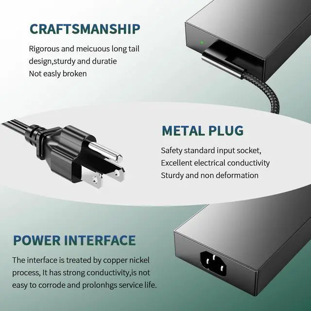 Alt view image 5 of 5 - 330W GaN AC Laptop Charger Compatible with Razer Blade 16 17 18 RZ09-0483 RZ09-0484 RZ09-0510 RC30-0484 RC30-04840200 Gaming Power Supply Adapter