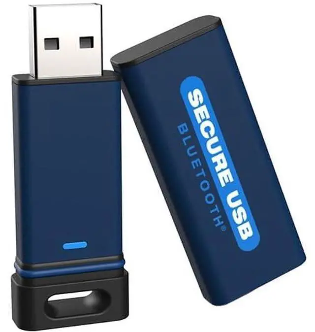 Alt view image 2 of 5 - SecureData SecureUSB BT 8GB Hardware Encrypted USB 3.0 Flash Drive FIPS 140-2 Level 3 Unlock via Phone app TAA Compliant, CJIS, HIPAA, CMMC, GDPR Compliant, Works with Mac and Win Free AV