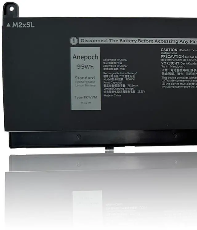 Alt view image 5 of 5 - Anepoch PKWVM Laptop Battery Replacement for Dell Precision 7760 7560 7550 7750 Series Laptop C903V CR72X 0447VR 068N03 0CR72X 11.4V 95Wh 7922mAh 6-Cells