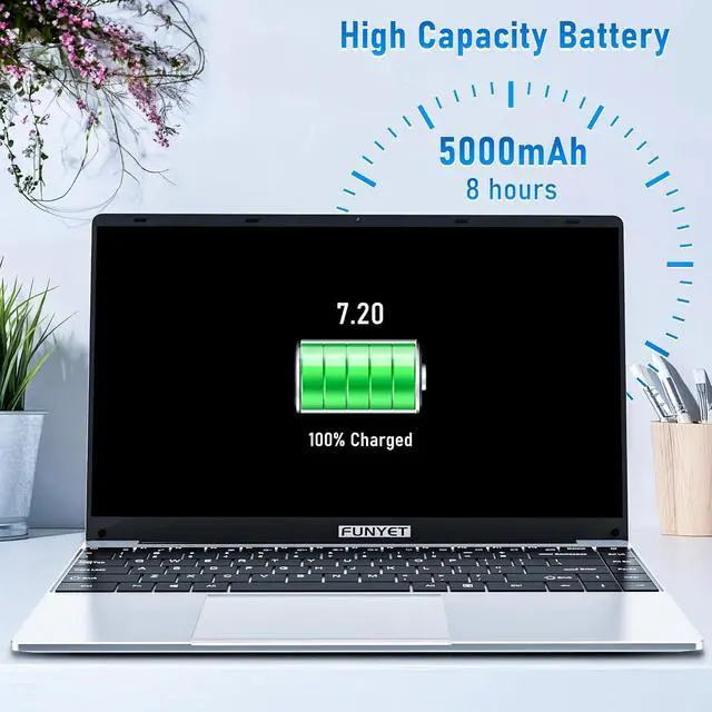 Alt view image 5 of 5 - FUNYET 14 Inch Gaming Laptop, Laptop Computer 2025 Win 11 Pro, 16GB RAM 1TB SSD, 11th Gen N5095 Processor(up to 2.9 GHz), FHD 1920 x 1080, BT 4.2