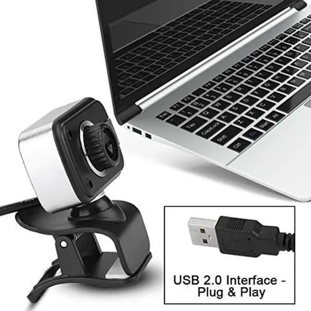 Alt view image 2 of 5 - Wired USB Computer Camera with Microphone, 360° 1080P Full HD 12M Web Camera Wire Control fit for Conference/Video Call/Broadcasting/Live