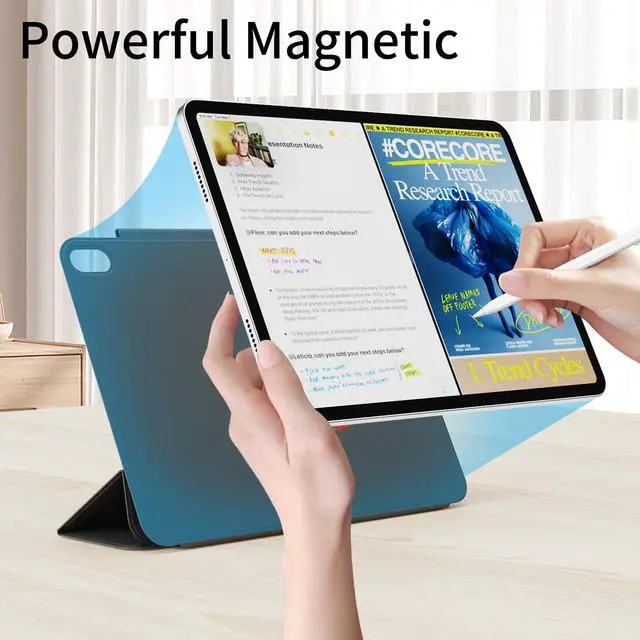 Alt view image 2 of 5 - KVTVOU Case for iPad (A16) 11th/10th Generation (2025/2022, 11/10.9 Inch), Powerful Smart Magnetic Attachment, Slim Lightweight Y-Multiple Stand Cover, Support Touch ID & Auto Sleep/Wake, Black