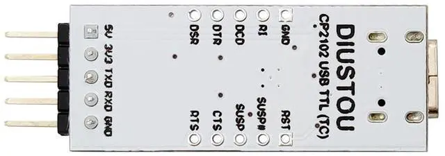 Alt view image 5 of 5 - diustou CP2102 USB C to TTL Serial Adapter Conversion Module USB to uart Serial Communication Module Brush Board 3.3/5V Level Output migrated Template (Type-C).