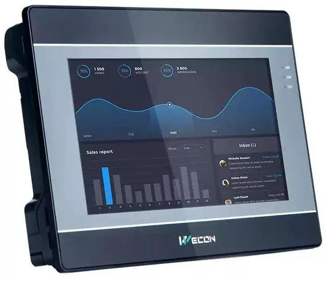 Main image of CNCTOPBAOS 10.1 Inch Wecon IN1101 HMI Human Machine Interface, PI Studio Industrial Display TFT Touch Screen, Four Core CPU,Type C USB RS232/RS422/RS485 Serial Ethernet Port for Industrial Automation