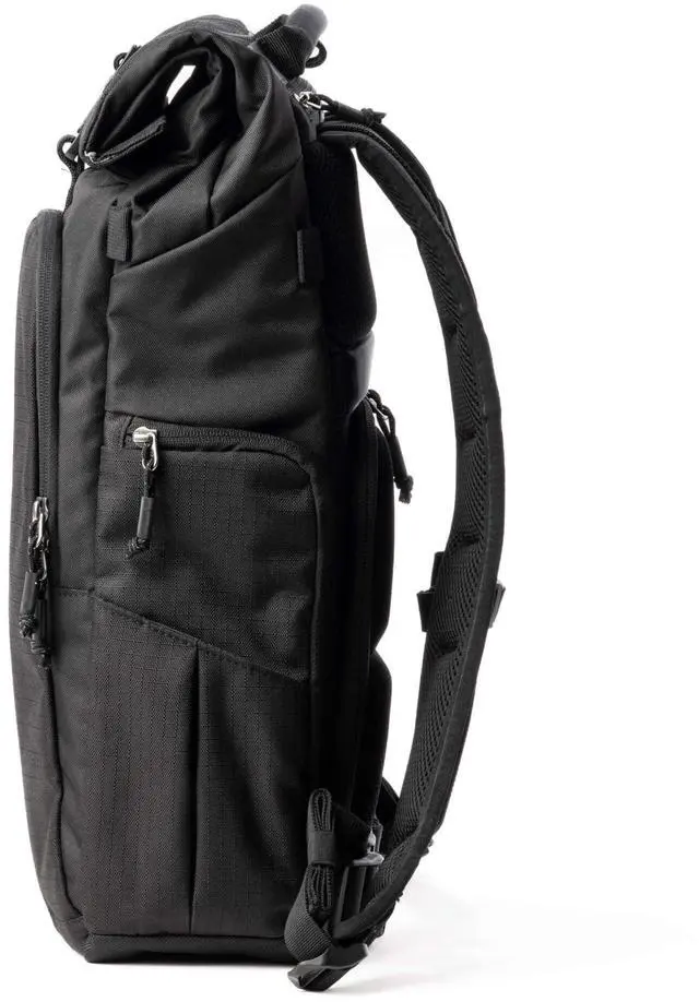 Alt view image 4 of 5 - Think Tank FocusPoint 22L RollTop Camera Backpack - Asphalt Black