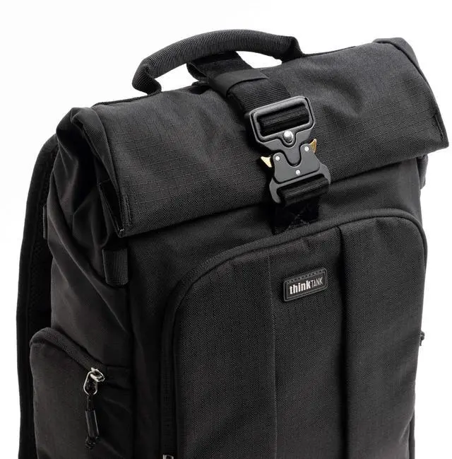 Alt view image 2 of 5 - Think Tank FocusPoint 22L RollTop Camera Backpack - Asphalt Black