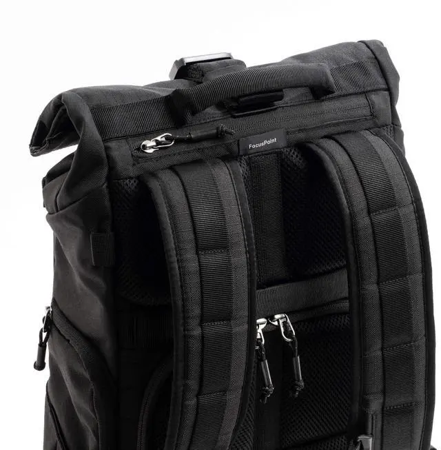 Alt view image 5 of 5 - Think Tank FocusPoint 22L RollTop Camera Backpack - Asphalt Black