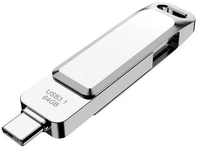 Alt view image 3 of 5 - Generic USB C Flash Drive 3.1 External Storage Data 2 in 1 Cle USB Connection Port USB and USB C Compatible with PC/Android IPhone/Laptop/Tablet (64, GB)