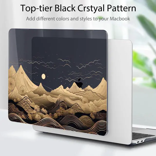 Alt view image 3 of 5 - Tuiklol for MacBook Air 13 inch 2021-2018 Release M1 A2337/A2179/A1932 with Retina Display Touch ID,Hard Shell Case and Keyboard Cover for MacBook Air 13.3'' Cover,Mountain