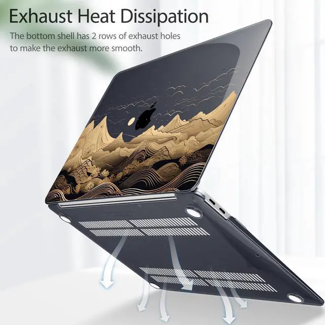 Alt view image 4 of 5 - Tuiklol for MacBook Air 13 inch 2021-2018 Release M1 A2337/A2179/A1932 with Retina Display Touch ID,Hard Shell Case and Keyboard Cover for MacBook Air 13.3'' Cover,Mountain