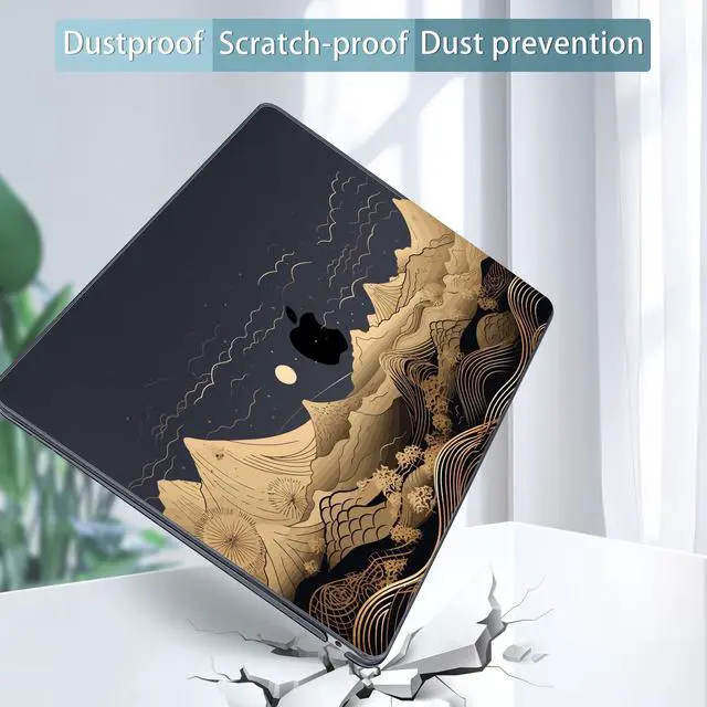 Alt view image 5 of 5 - Tuiklol for MacBook Air 13 inch 2021-2018 Release M1 A2337/A2179/A1932 with Retina Display Touch ID,Hard Shell Case and Keyboard Cover for MacBook Air 13.3'' Cover,Mountain