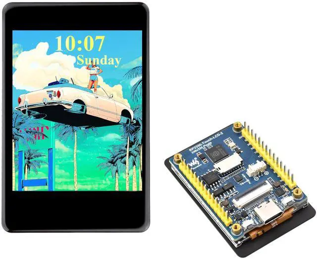Main image of RP2350 2inch Capacitive Touch Display Development Board, Onboard 240x320 Pixels IPS LCD 262K Color 16MB Flash, Tiny Size with Rich Interface-Camera Interface,GPIO, Type C, 6-Axis Sensor, etc