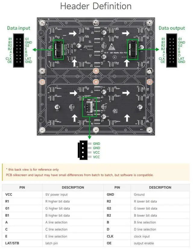 Alt view image 5 of 5 - Waveshare Flexible RGB Full-Color LED Matrix Panel, 3mm Pitch, 64×64 Pixels, Adjustable Brightness and Bendable PCB, Compatible with Raspberry Pi 5/4B/3B/Zero/Zero W/Zero 2W/Pico/Pico W/Pico WH