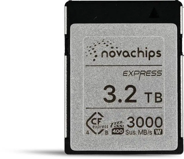 Main image of Novachips 3.2 TB Express CFexpress 4.0 Type B Memory Card - up to 8K RAW - Nikon Z6/Z8/Z9, Canon EOS-R3/R5/R5C, Other Cameras (NN965C03T2TX9)