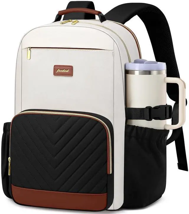 Main image of Laptop Backpack for Women Bookbag: 15.6 inch Work School Backpacks with Pouch Pocket for Large Capacity Cup & USB Charger College Book Bag Travel Business Nurse Teacher Bookbags Anti-theft Back Pack