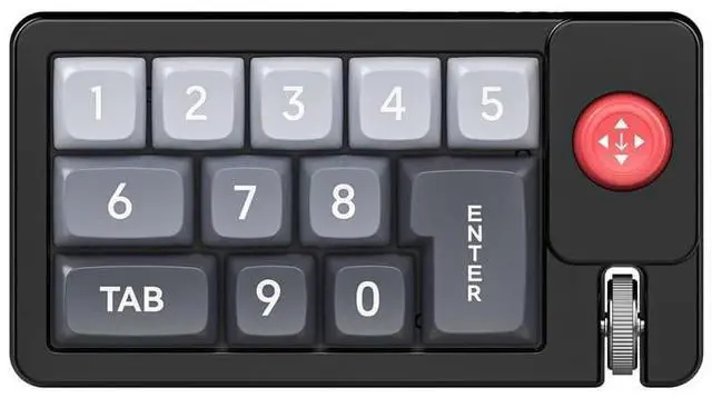 Main image of Wired Mechanical Game Small Keyboard with Joystick, Macro Definition RGB Backlight Adjustment, Full Key hot swappable Macro Definition, Keypad Suitable for Office Game (Black)