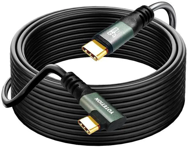 Main image of YOTETION USB C-C 20ft 90° Right Angle Cable Type C 4K60Hz Aluminum Connector, Aluminum Alloy Case, 100W PD Fast Charging & Data Sync (10Gbps) Available for MacBook, iPad Pro, Galaxy S24