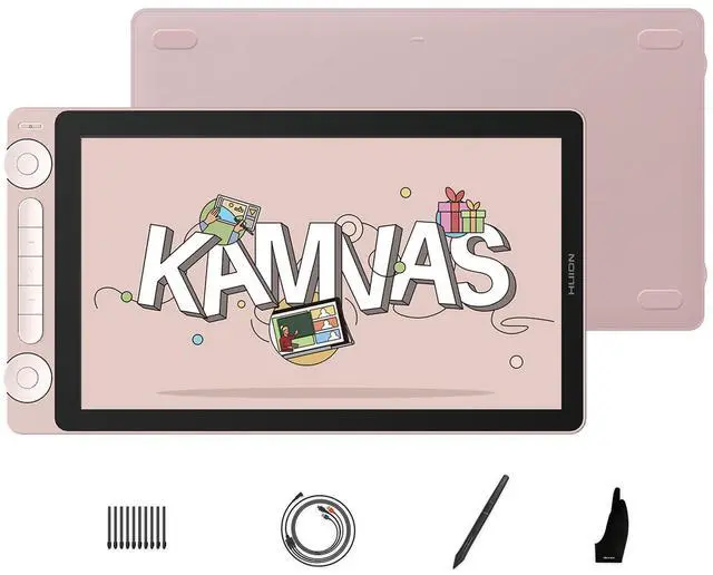 Main image of HUION Kamvas 13 (Gen 3) Drawing Tablet with Screen, Full-Laminated Graphic Tablet with Anti-Sparkle Canvas Glass, PenTech 4.0, 16384 Pen Pressure, Dual Dial & 5 Custom Keys for PC, Mac, Android, Pink