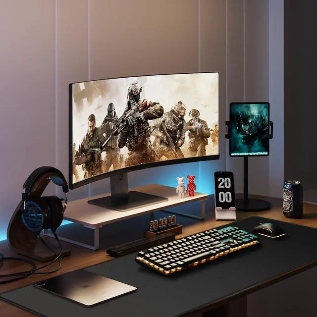 Alt view image 3 of 5 - LL-COEUR Black XXL Computer Mouse Pad 39.3x15.7x0.12inch, Oversized Keyboard Mousepad with Anti-Slip Base for Gaming, Home, Office (39.3"x15.7"x0.12")