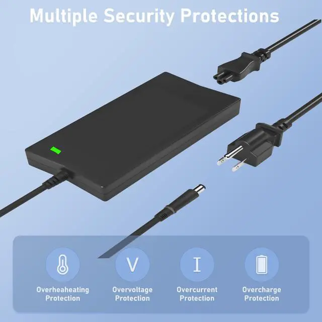 Alt view image 4 of 5 - 180W Power Adapter Cord for Dell Dock WD19 WD19S WD19TB WD19TBS WD19DCS WD22TB4 WD15 SD25 WD25 D6000 D6000S TB15 TB16 Business Thunderbolt/Universal Docking Station TB18DC K16A K16A001 K17A001 SD25TB4
