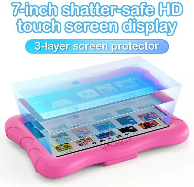 Alt view image 5 of 5 - Contixo 7" Kids Tablet - 32GB Android Learning Tablet w/Exclusive 50+ Disney Storybooks (Value $200), WiFi, Parental Controls, Kid-Proof Case & Kickstand,for Ages 3-10 - Pink