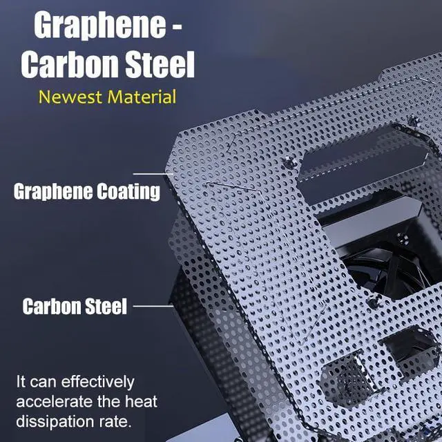 Alt view image 3 of 5 - 360° Rotating Tablet Desk Stand Holder with USB CoolerCarbon Steel Frame Dual Rod Mount Support for iPad Pro 13 12 11 Air Mini 5 4 3 Samsung Tab E-Reader (Silver with Built-in Cooler)