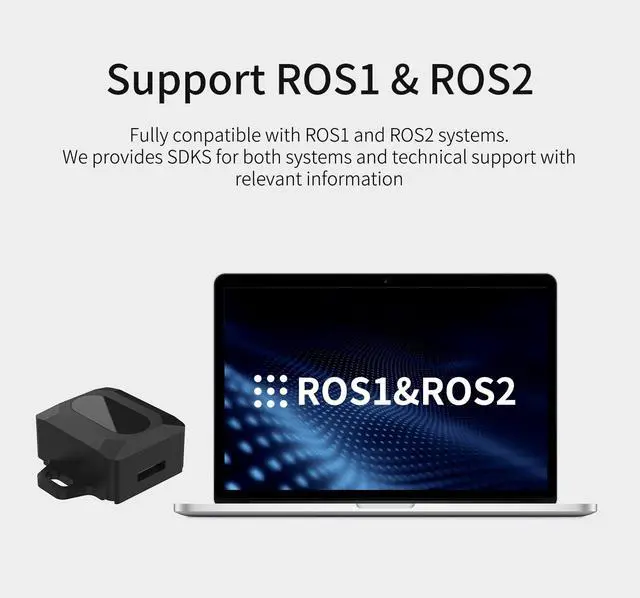 Alt view image 5 of 5 - Yahboom Laser Ranging Module Adopt TOF Ranging Principle, High-Precision Single-Point SDM18 Laser Sensor with Serial Port Communication Module Support ROS1 and ROS2 System