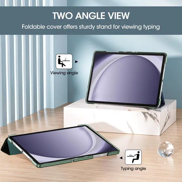 Alt view image 4 of 5 - ProCase Smart Case for Galaxy Tab A9 Plus/A9+ 5g 11 Inch 2023 SM-X210 SM-X215 SM-X216 SM-X218, Slim Stand Hard Back Shell Protective Cover Folio Case for Galaxy Tab A9 Plus 2023 -Mgreen