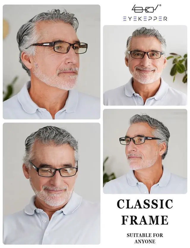 Alt view image 2 of 5 - Eyekepper 3 Pack Blue Light Filter Glasses Men - Computer Screen Reading Glasses Blocking Digital Glare +0.50