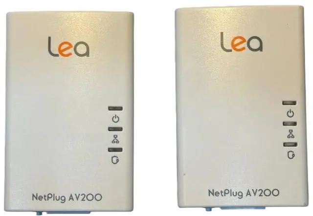 Alt view image 2 of 5 - LEA Networks NetPlugAV200 Powerline Ethernet Adapter, White, 200Mbps, HomePlug AV Compliant, Power Line Network Bridge for IPTV and Multimedia Home Networking