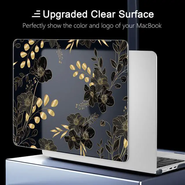 Alt view image 4 of 5 - Yebiseven for MacBook Air 15 M4/M3/M2 Case 2025 2024 2023 A3241/A3114/A2941, Hard Shell Laptop Case with Keyboard Cover & Screen Film & OTG Adapter & Webcam Cover, Elegant Floral