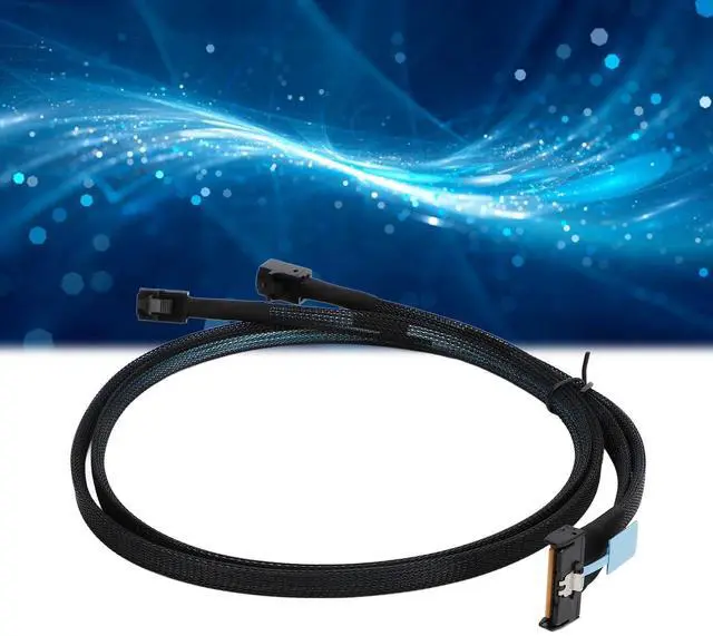 Alt view image 4 of 5 - MCIO 8i to 2*SFF-8643 Cable, MCIO x8 74Pin to Mini SAS HD SFF-8643 Cord, Compliant with SCSI (SAS), PCIE 5.0, 32GT / s Data Transfer Speed, for Server Data Center (31.5in)